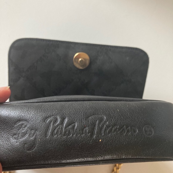VTG 80’s Paloma Picasso Leather Mini Crossbody Bag - Picture 4 of 7